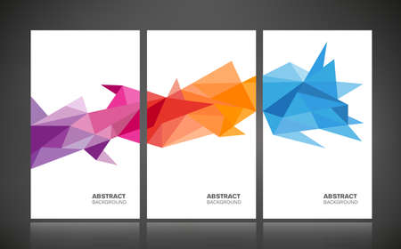 Abstract geometric background - colorful , posters with geometric shapes.のイラスト素材