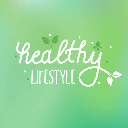Healthy lifestyle vector background - can illustrate any topics about healthy diet, eating, vegetarian or vegan lifestyle or sustainable agricultureのイラスト素材