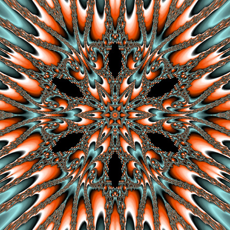 background fractal forms, effect nuclear star flowerの写真素材