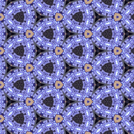 Web texture background round and triangle led light, pattern in blue