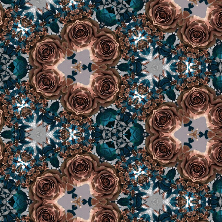 blue roses abstract backgroundの写真素材