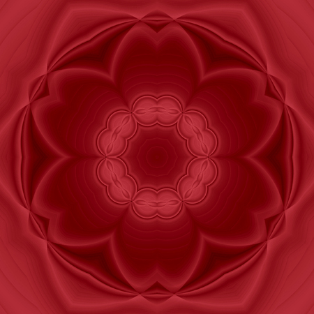 Ornament color card with mandala. Geometric circle element elegant mandala monochrome in red marsalaの写真素材