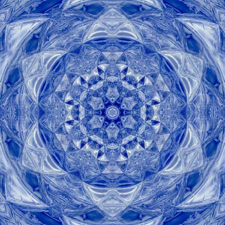 Mandala winter sun design with stained star