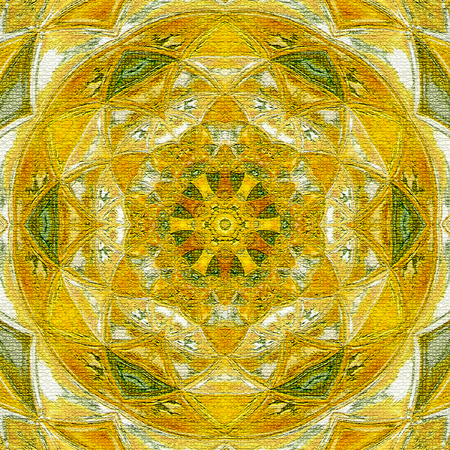 sunny mandala symbol of luck and happinessの写真素材