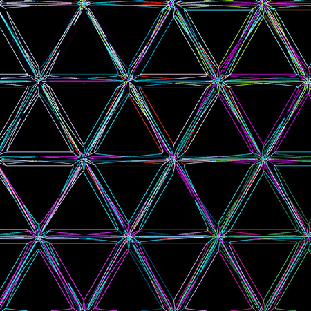 dark cyan and neon  white simple scratch style pattern of continuous triangles