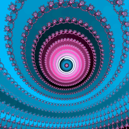 fractal blue star or apple