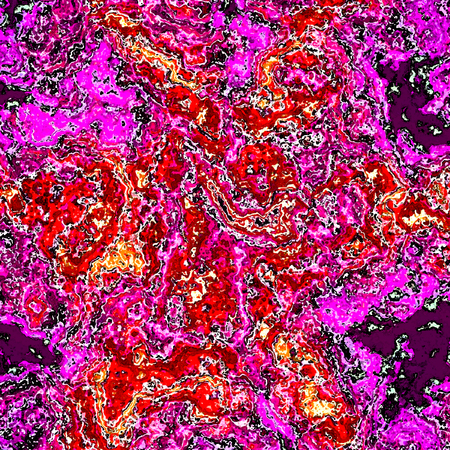 Abstract marble texture - computer-generated image. Fractal geometry - waves and distorted concentric circles in rainbow colorsの写真素材