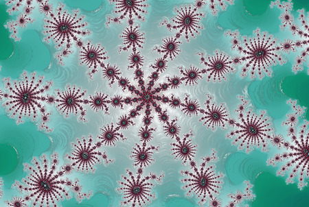 spring summer fractal abstract card