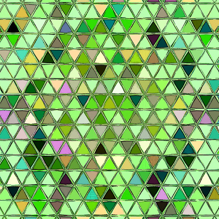 triangles little mosaic tile in green and white