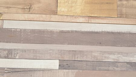 Planks with cracked color paint in white, beige and grey color