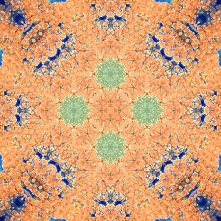 Ornament print, silk neck scarf or kerchief square pattern design style for print on fabric.の写真素材