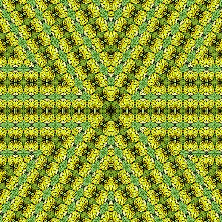 Abstract green neon shape, futuristic wavy fractal of star and circle sign. Cool geometric...