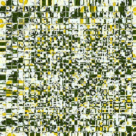 Green squares mosaic. Summer theme template in green, yellow and white colors
