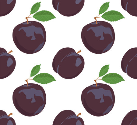 Plumes of different sizes with leaves. Seamless pattern in vector. Suitable for backgrounds and prints.のイラスト素材