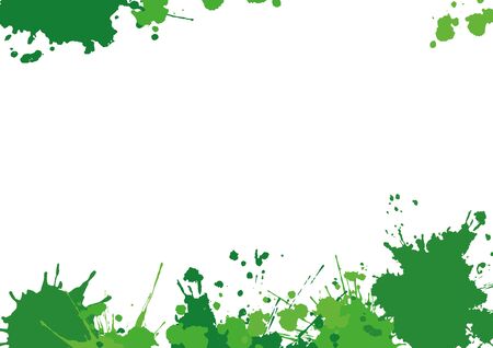 Background with green blotches. White horizontal background with stains and place for your text. Vector illustration.のイラスト素材