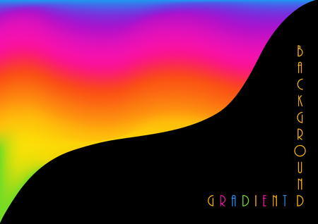 Horizontal abstract background with rainbow gradient. Vector illustration.のイラスト素材