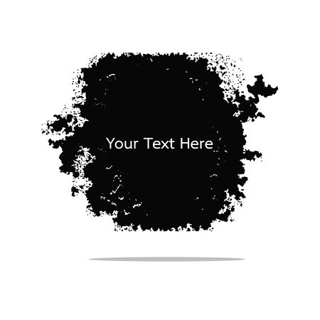 black grunge texture label vectorのイラスト素材