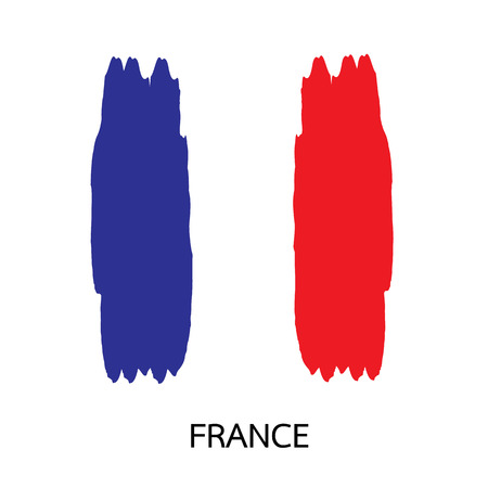 France flag water color vectorのイラスト素材