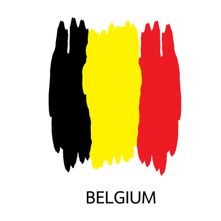 Belgium flag watercolor style vectorのイラスト素材