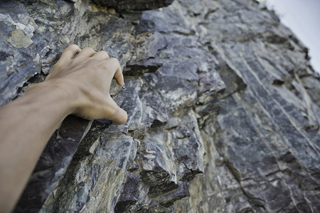 Close-up image of rock climber handの写真素材