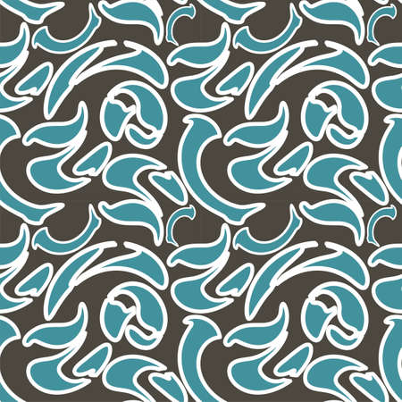 Abstract pattern with curved elements.Vector background seamless