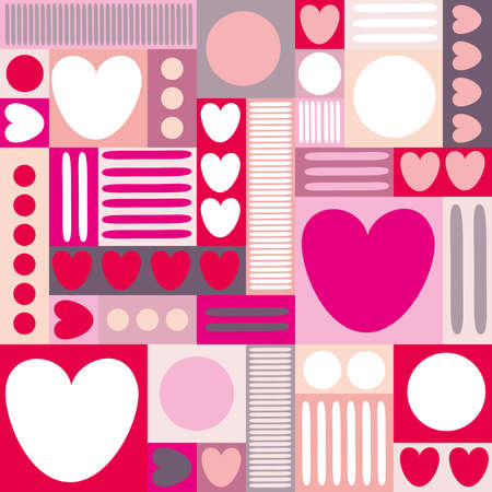 Abstract background with hearts. Vintage pattern. Vector illustrationのイラスト素材