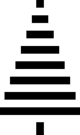 Christmas tree icon Christmas tree vector icon Christmas tree silhouette black and white iconのイラスト素材