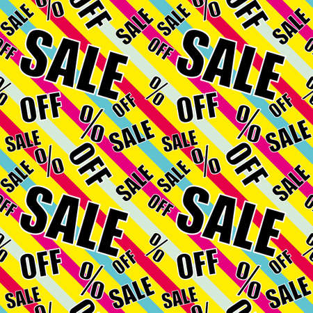 Sale background Black. Pink and blue color Closeout seamless pattern, Clearance wallpaper Selloff...