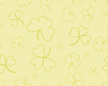 St Patrick's Day background with three leaves clover. Different shades of green color. The Symbol Of Ireland. The Irish pattern. Vector seamless backdrop clover, trefoil, shamrockのイラスト素材