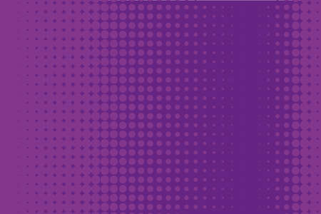 Comic pattern. Halftone background. Purple, violet color. Dotted retro backdrop, panels with dots, points, circles, rounds. Design element for web banners, posters, cards, wallpaper, sites.のイラスト素材