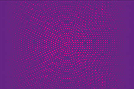 Comic pattern. Halftone background. Purple, pink color. Dotted retro backdrop, panels with dots, points, circles, rounds. Design element for web banners, posters, cards, wallpaper, sitesのイラスト素材