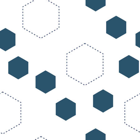 The hexagon pattern. Simple geometric background for web pages, banners, Wallpapers, print on fabric, paper, gift wrapping, covers. Seamless Vector illustrationのイラスト素材