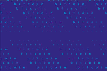 Bitcoin background. Abstract, backdrop, matrix-style. Vector illustrationのイラスト素材