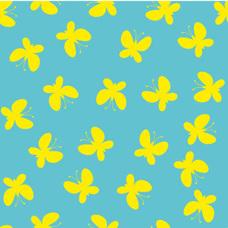 Randomly disposed butterflies. Cute for print on fabric, paper, scrapbooking. Modern graphic design....