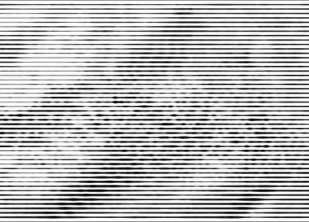 Abstract monochrome pattern, grunge, halftone effect, uneven, changing the thickness of the lines. The element of design to create layouts, skins, printing on paper, fabric, wrap. Vector illustrationのイラスト素材