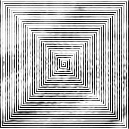 Square shape as a maze of uneven, changing the thickness of the lines. The element of design to create abstract layouts, covers, print on paper, fabric, wrap. Vector illustrationのイラスト素材