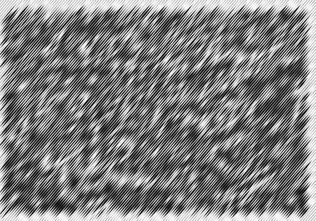 Abstract monochrome pattern, grunge, halftone effect, uneven, changing the thickness of the lines. The element of design to create layouts, skins, printing on paper, fabric, wrap. Vector illustrationのイラスト素材