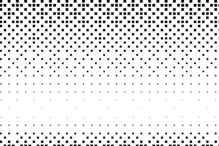 Halftone background. Abstract geometric pattern with small squares. Design element for web banners, posters, cards, wallpapers, backdrops, panels Black and white color Vector illustrationのイラスト素材
