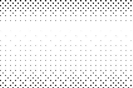 Halftone background. Abstract geometric pattern with small squares. Design element for web banners, posters, cards, wallpapers, backdrops, panels Black and white color Vector illustrationのイラスト素材