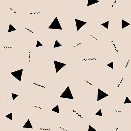 Geometric seamless pattern. Hipster creative design. Trendy background with triangles, the zigzag...