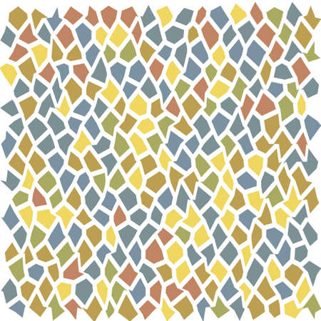 Abstract mosaic texture with uneven, irregular shapes in colorful Vector illustrationのイラスト素材