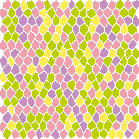 Mosaic texture. Geometric background of curves, irregular triangles, rectangles. Vector illustration