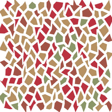 Mosaic texture. Geometric background of curves  irregular triangles  rectangles. Vector illustrationのイラスト素材