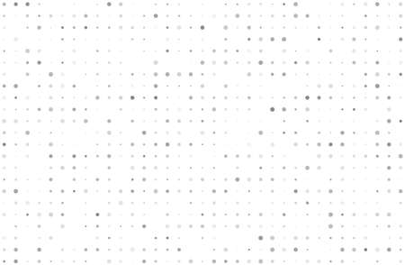 Dotted background with circles, dots, point different size, scale. Halftone pattern. Design element for web banners, posters, cards, wallpapers, sites, panels. Light grey color Vector illustration.のイラスト素材