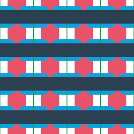 Fabric print. Geometric pattern in repeat. Seamless background with lines, stripes, geometric elements. Design for prints on fabrics, textile, surface, paper, wallpaper, interior, patchwork, wrappingの写真素材