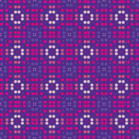 Violet dotted seamless pattern. Geometric background in repeat. Fabric print. Design for prints on...