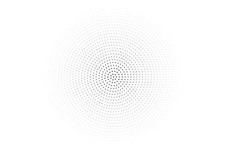 Halftone background Digital gradient. Dotted pattern with circles, dots, point small scale Design element for web banners, posters, cards, wallpapers, sites, panels Black and white vector illustrationのイラスト素材