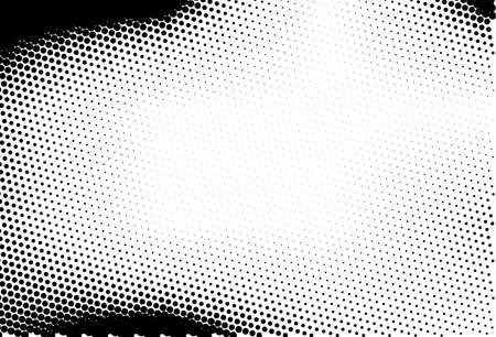Abstract futuristic halftone pattern. Comic background. Dotted backdrop with circles, dots, point small scale. Design element for web banners, posters, cards, wallpapers, sites. Black and white colorのイラスト素材