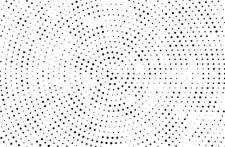 Abstract futuristic halftone pattern. Comic background. Dotted backdrop with circles, dots, small large scale. Design element for web banners, posters, cards, wallpapers, sites. Black and white colorのイラスト素材