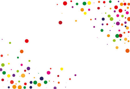 Festival pattern with color round glitter, confetti. Random, chaotic polka dot. Bright background for party invites, wedding, cards, phone Wallpapers.のイラスト素材